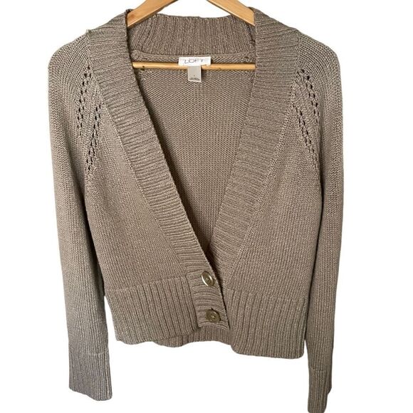Loft Sweaters - Loft Neutral Beige Sweater - Size Large